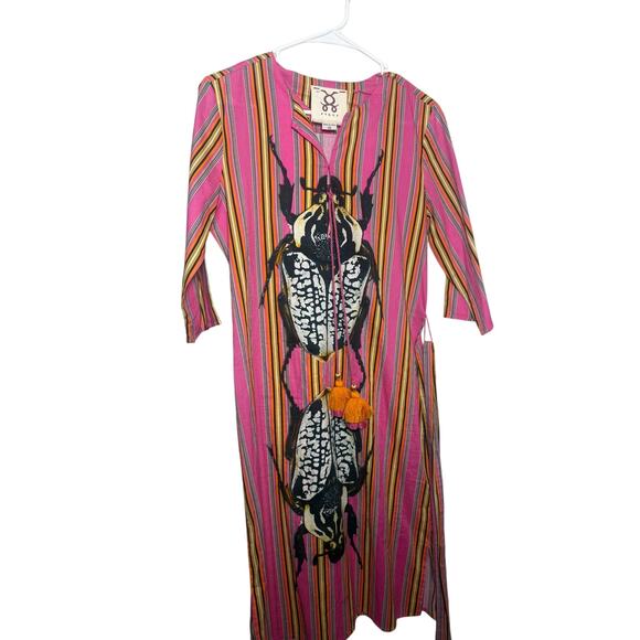 Figue Pink Scarab Mini Dress with Tie Sz. XS - Picture 5 of 10